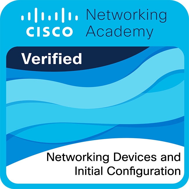 Cisco Networking Academy Networking Devices and Initial Configuration digital badge